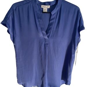 Rachel Zoe Blue Blouse 100% Polyester Women's Size Small